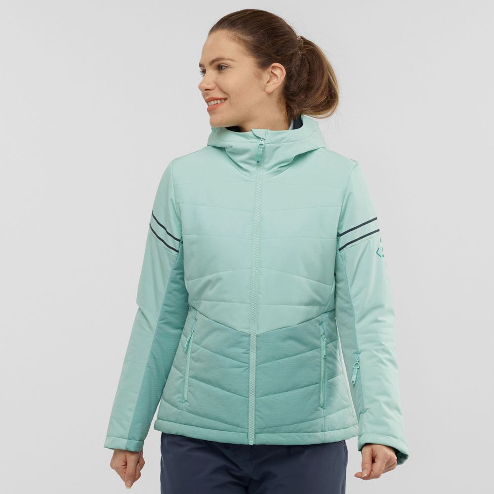 SALOMON EDGE Philippines - Women's Ski Jackets - Mint | 578623-NAP